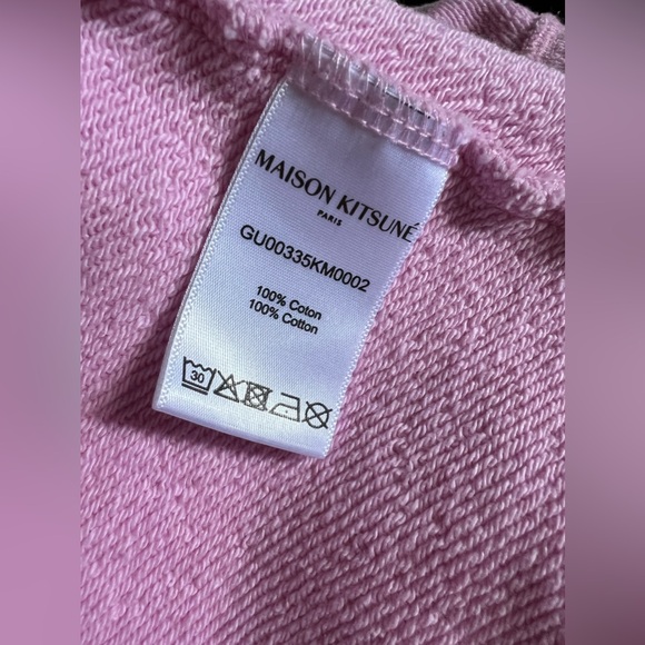 🛍️MAISON KITSUNÉ Pink Fox French Terry Hoodie🛍️ - Picture 5 of 7
